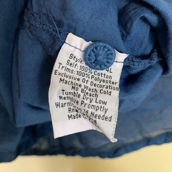 NWT Johnny Was Chelsee Blouse Embroidered Blue - Picture 7 of 8